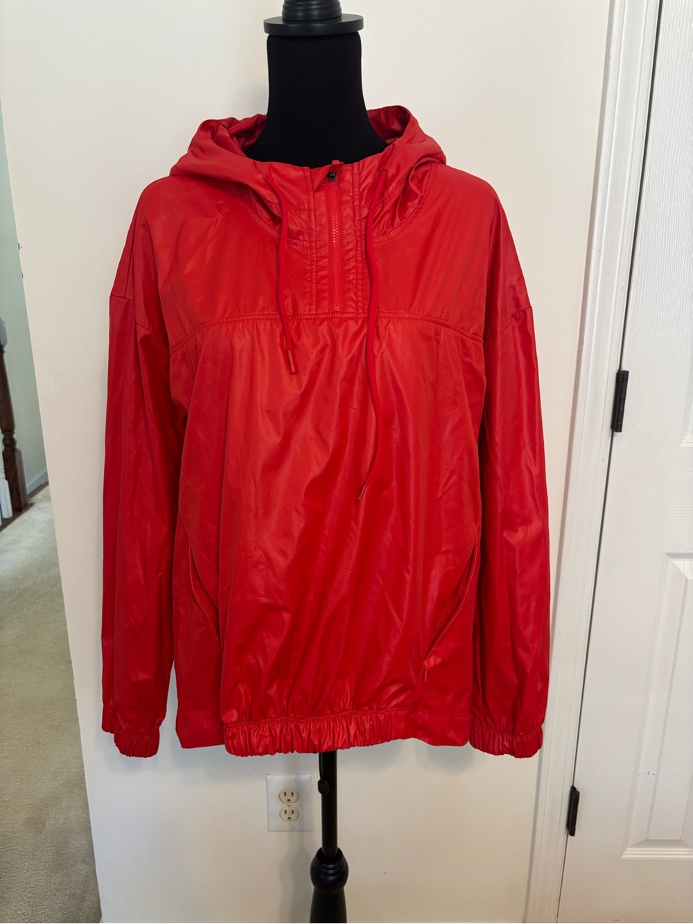 Fabletics Red Hooded Pullover Jacket